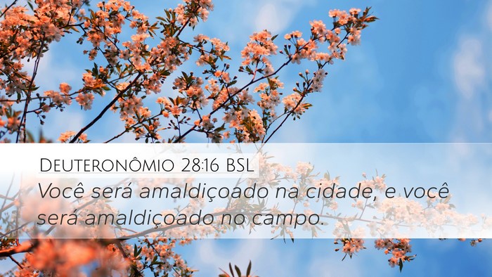Deuteronômio 28:16 BSL Desktop Wallpaper - Você será amaldiçoado na cidade, e você será - Desktop Bible Verse Wallpaper