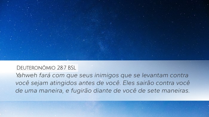 Deuteronômio 28:7 BSL Bible Verse Image