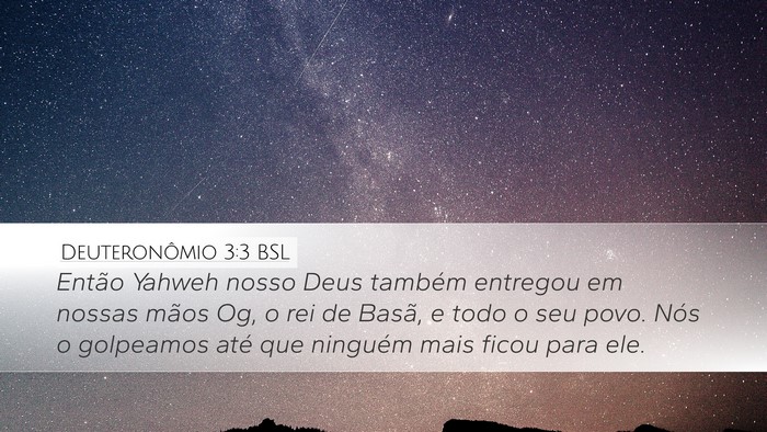 Deuteronômio 3:3 BSL Bible Verse Image