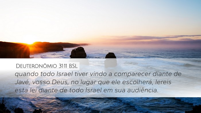 Deuteronômio 31:11 BSL Bible Verse Image