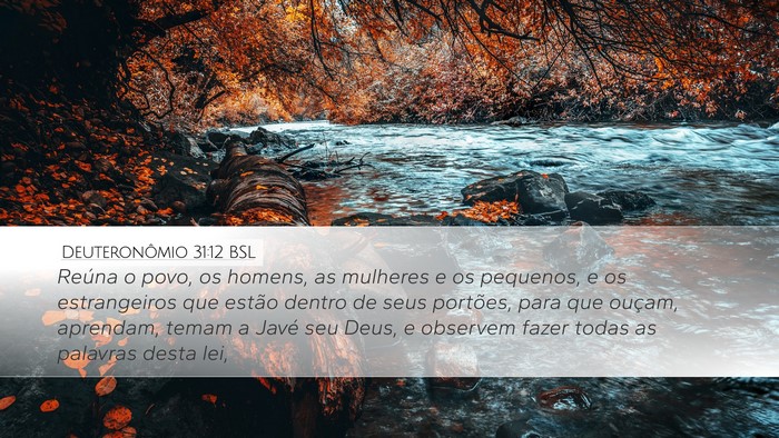 Deuteronômio 31:12 BSL Bible Verse Image