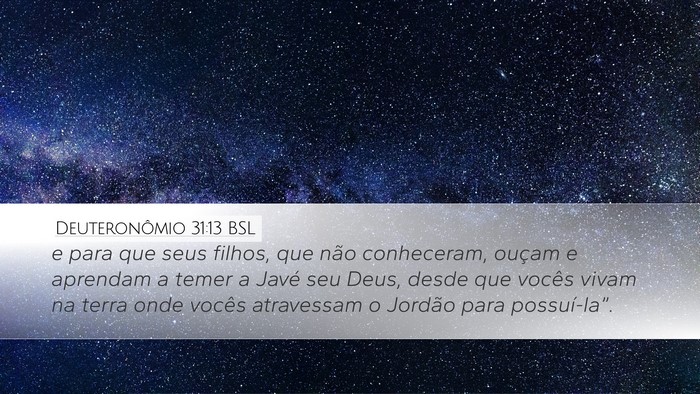 Deuteronômio 31:13 BSL Bible Verse Image