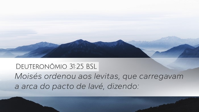 Deuteronômio 31:25 BSL Desktop Wallpaper - Moisés ordenou aos levitas, que carregavam a - Desktop Bible Verse Wallpaper
