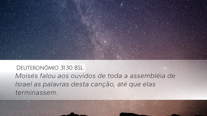 Deuteronômio 31:30 BSL Bible Verse Image