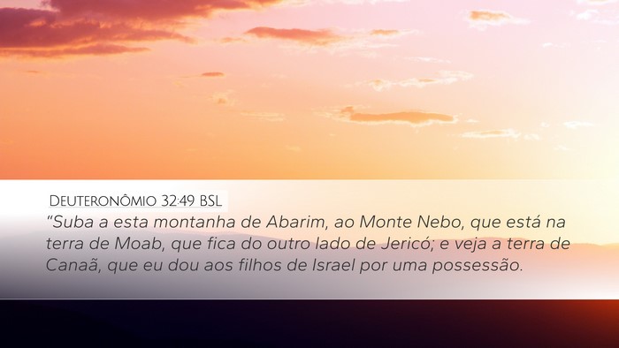Deuteronômio 32:49 BSL Bible Verse Image