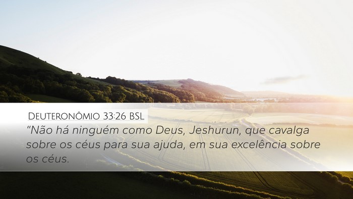 Deuteronômio 33:26 BSL Bible Verse Image
