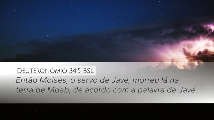 Deuteronômio 34:5 BSL Bible Verse Image