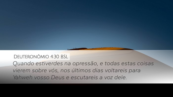 Deuteronômio 4:30 BSL Bible Verse Image
