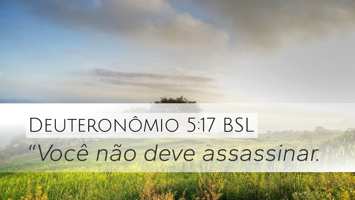 Deuteronômio 5:17 BSL Bible Verse Image