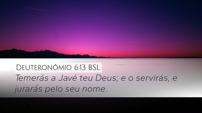 Deuteronômio 6:13 BSL Bible Verse Image