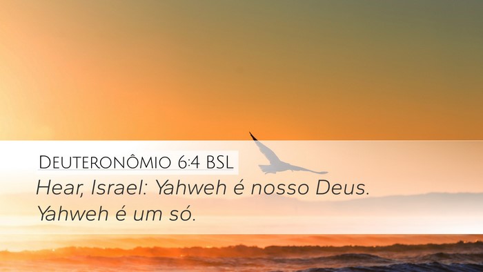Deuteronômio 6:4 BSL Bible Verse Image