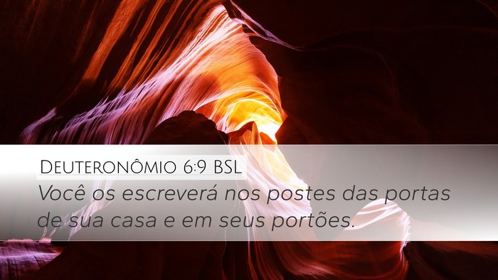 Deuteronômio 6:9 BSL Bible Verse Image
