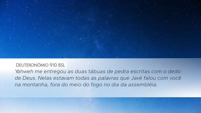Deuteronômio 9:10 BSL Bible Verse Image