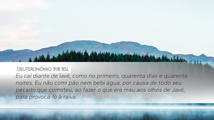 Deuteronômio 9:18 BSL Bible Verse Image