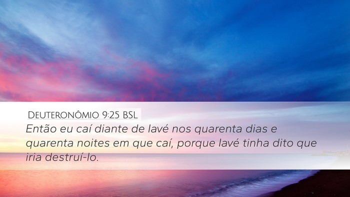 Deuteronômio 9:25 BSL Bible Verse Image