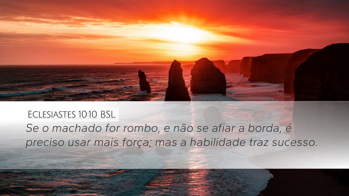 Eclesiastes 10:10 BSL Bible Verse Image