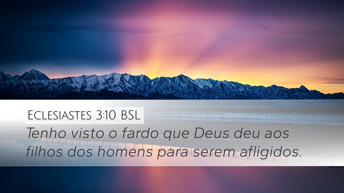 Eclesiastes 3:10 BSL Bible Verse Image