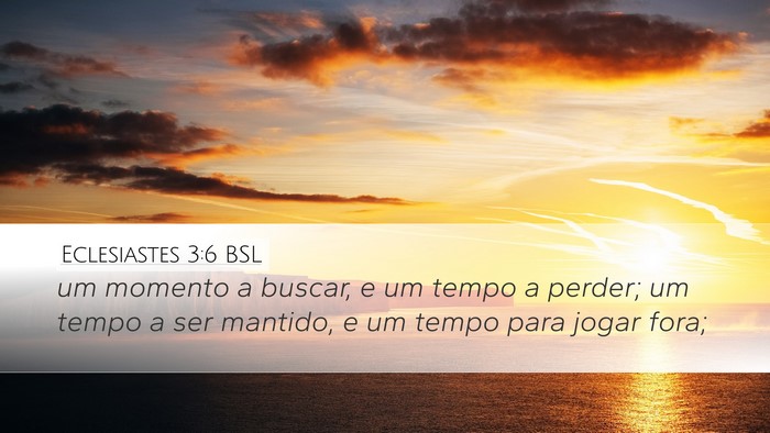 Eclesiastes 3:6 BSL Desktop Wallpaper - um momento a buscar, e um tempo a perder; um - Desktop Bible Verse Wallpaper