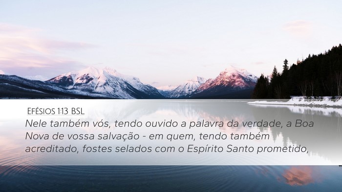 Efésios 1:13 BSL Bible Verse Image