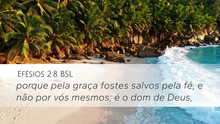 Efésios 2:8 BSL Bible Verse Image