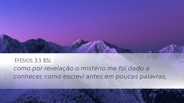 Efésios 3:3 BSL Bible Verse Image