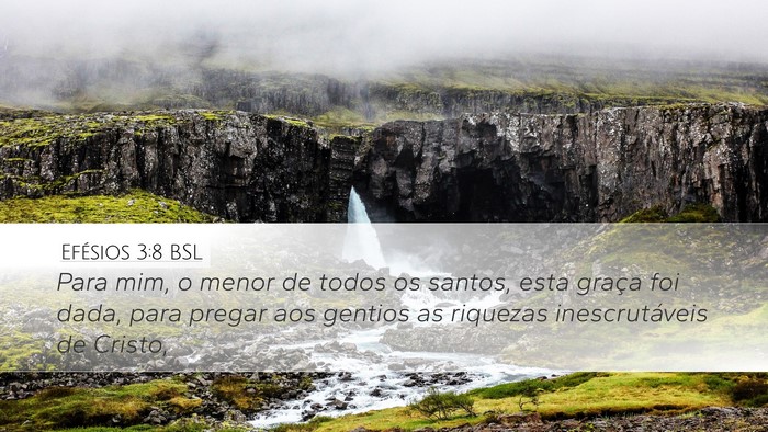 Efésios 3:8 BSL Bible Verse Image