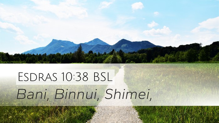 Esdras 10:38 BSL Desktop Wallpaper - Bani, Binnui, - Desktop Bible Verse Wallpaper