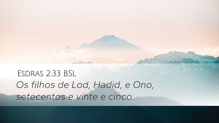 Esdras 2:33 BSL Bible Verse Image