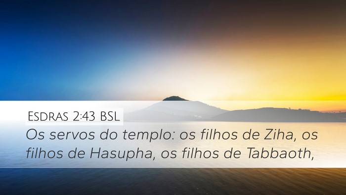 Esdras 2:43 BSL Bible Verse Image