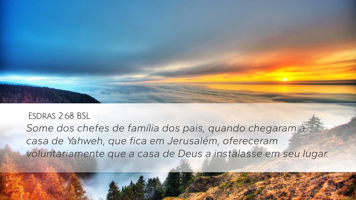 Esdras 2:68 BSL Bible Verse Image