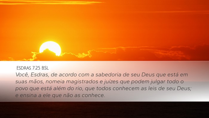 Esdras 7:25 BSL Bible Verse Image