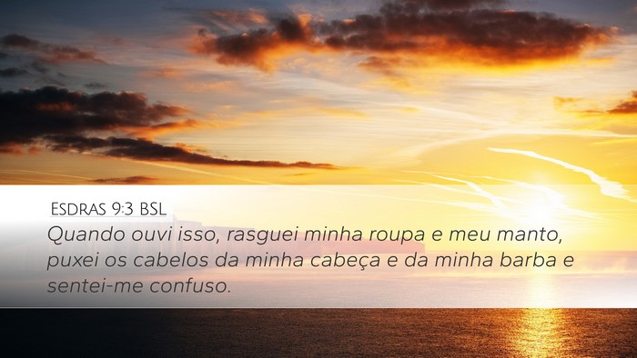 Esdras 9:3 BSL Bible Verse Image