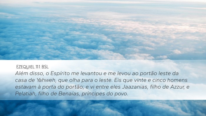 Ezequiel 11:1 BSL Desktop Wallpaper - Além disso, o Espírito me levantou e me levou - Desktop Bible Verse Wallpaper