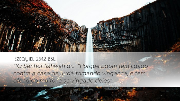Ezequiel 25:12 BSL Bible Verse Image