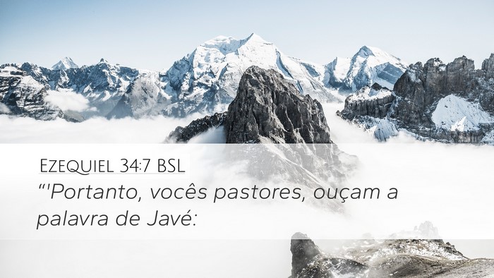 Ezequiel 34:7 BSL Bible Verse Image