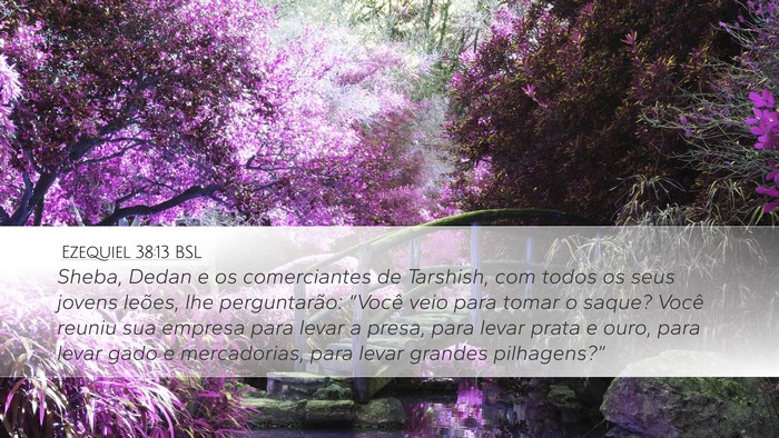 Ezequiel 38:13 BSL Bible Verse Image
