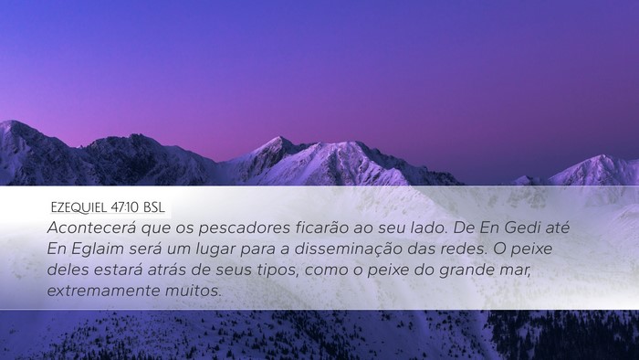 Ezequiel 47:10 BSL Bible Verse Image