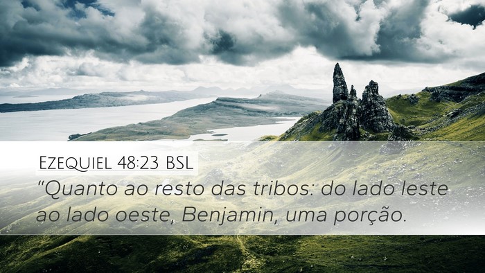 Ezequiel 48:23 BSL Desktop Wallpaper - “Quanto ao resto das tribos: do lado leste ao - Desktop Bible Verse Wallpaper