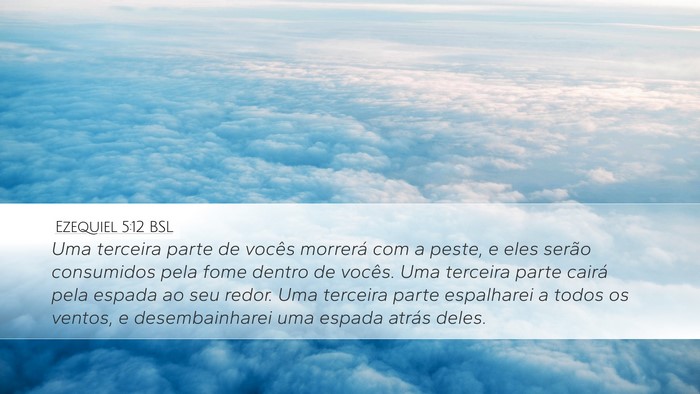 Ezequiel 5:12 BSL Bible Verse Image