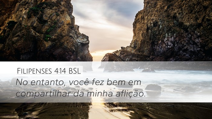 Filipenses 4:14 BSL Desktop Wallpaper - No entanto, você fez bem em compartilhar da - Desktop Bible Verse Wallpaper