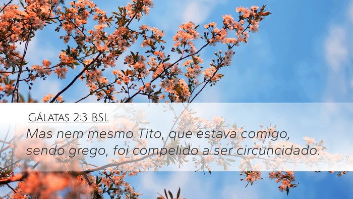 Gálatas 2:3 BSL Bible Verse Image