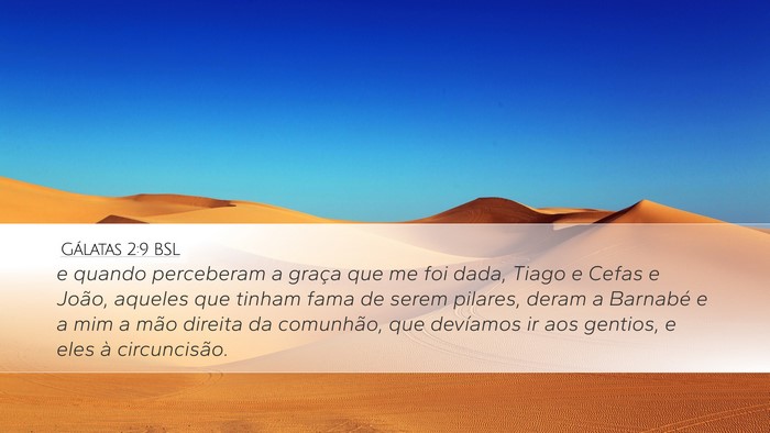 Gálatas 2:9 BSL Bible Verse Image