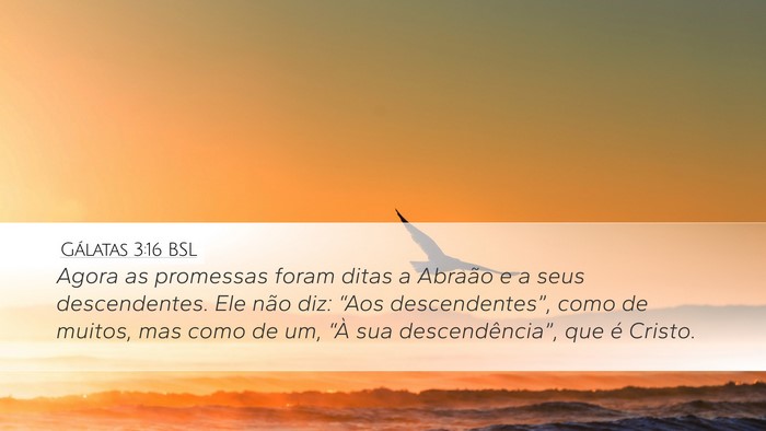 Gálatas 3:16 BSL Bible Verse Image