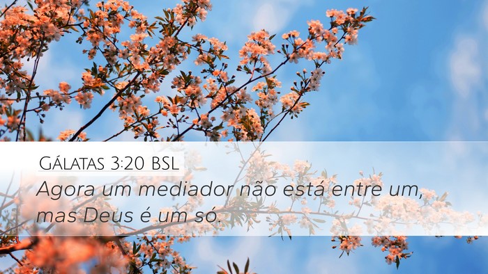 Gálatas 3:20 BSL Bible Verse Image