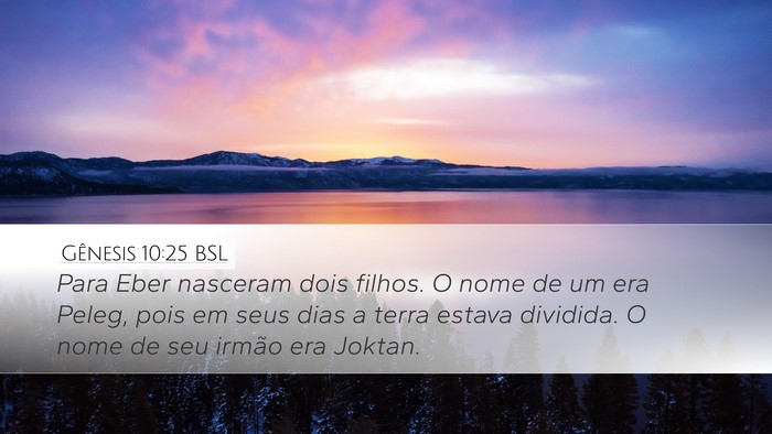 Gênesis 10:25 BSL Bible Verse Image