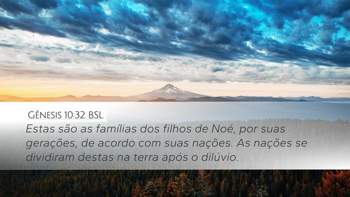 Gênesis 10:32 BSL Bible Verse Image