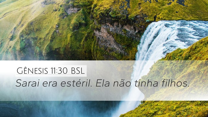 Gênesis 11:30 BSL Bible Verse Image