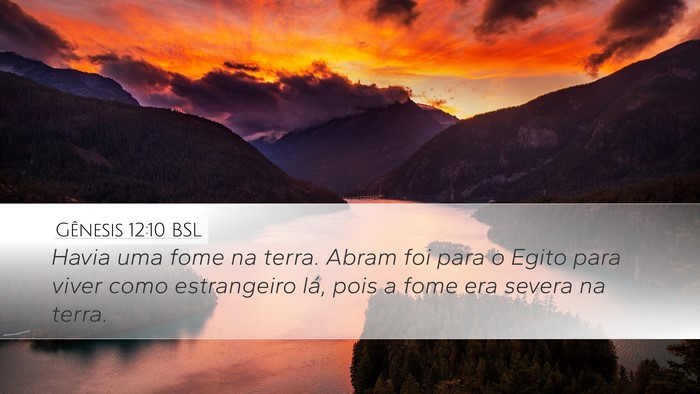 Gênesis 12:10 BSL Bible Verse Image
