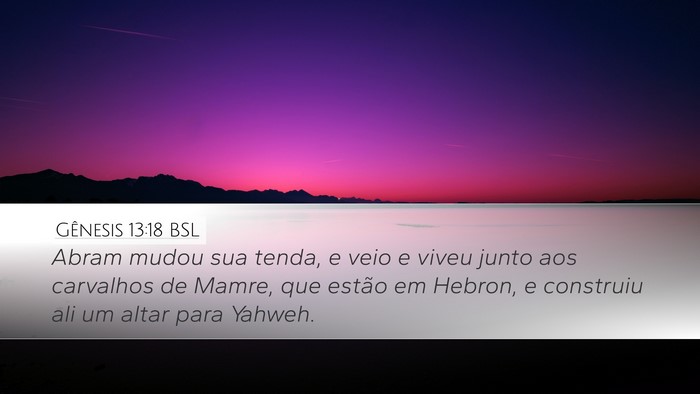 Gênesis 13:18 BSL Bible Verse Image