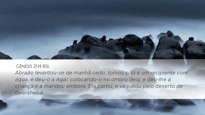 Gênesis 21:14 BSL Bible Verse Image